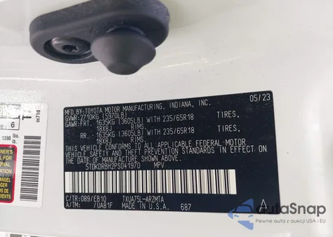 2023 Toyota Highlander Xle from USA, damaged, VIN 5TDKDRBH2PS041970